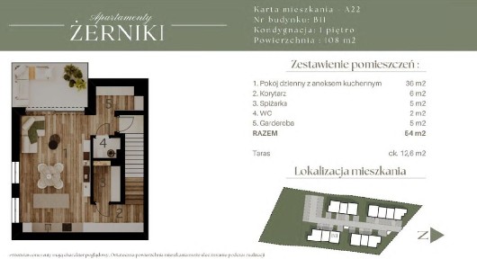 Dwupoziomowy apartament| 2 tarasy| parking w cenie
