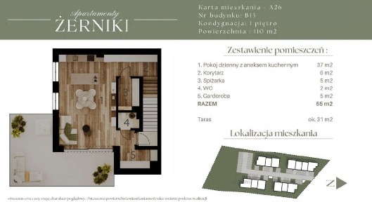 Dwupoziomowy apartament | 2 tarasy | parking w cenie
