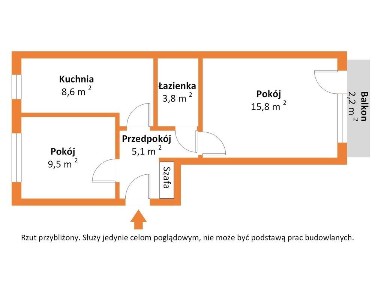 Mieszkanie 55 m², 2 pokoje, park, możliwość garażu