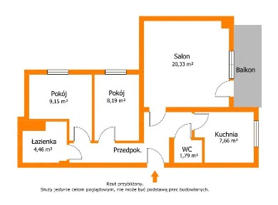 Przestronne, rozkładowe 3-pokojowe mieszkanie