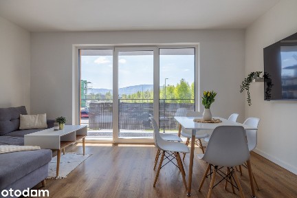 Kęty ul. Spacerowa | 65,78 m² | 4 pokoje | Balkon z widokiem na góry |