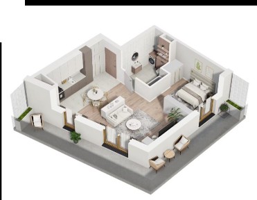 48,76 m² | balkon | MIKATO Katowice