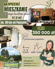 Mieszkanie 57 m² + 511 m² ogrodu | Otusz | 350 000 zł