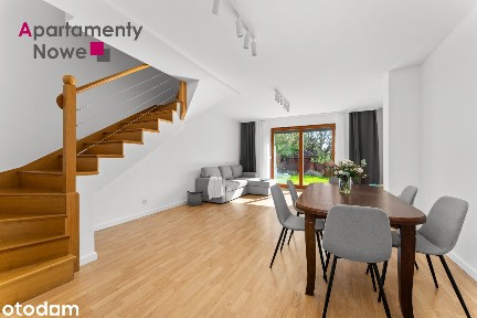 Komfortowy 3-poziomowy segment 126,42 m² z ogrodem, garażem. Zielonki