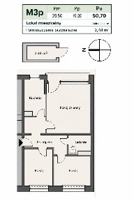 3 pokoje | 50,7 m²|Bielany| Metro Wawrzyszew I balkon| do zamieszkania