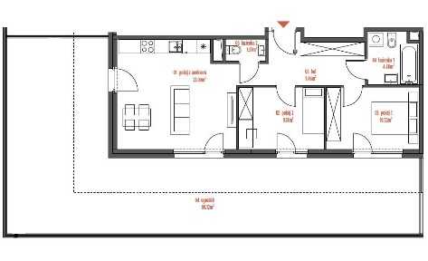 Apartament z ogrodem i balkonem! * 3 pokoje - 53 m² * Super okolica!