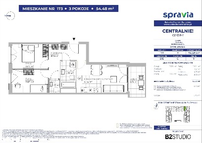 3-pokojowe mieszkanie 54m2 + loggia Bezpośrednio