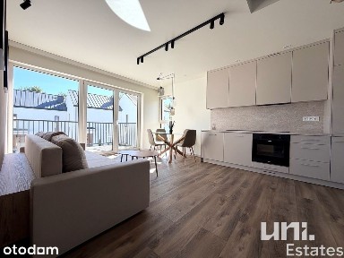 Wykończony apartament z tarasem | widok na góry