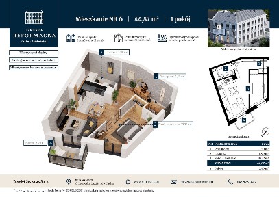Apartament w nowopowstałej pięknej kamienicy w centrum Chełma.