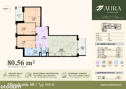 4-pokojowe mieszkanie 80m2 + 2 loggie Bezpośrednio