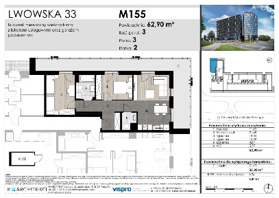 3-pokojowe mieszkanie 62m2 + loggia Bezpośrednio