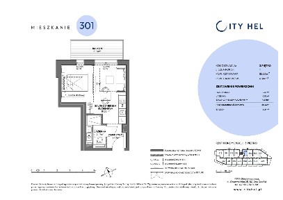 1-pokojowe mieszkanie 25m2 + balkon Bezpośrednio