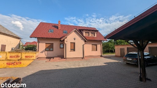Okazja! Duża działka: Nowy i Stary dom, magazyn, 4 garaże i pom. gosp.