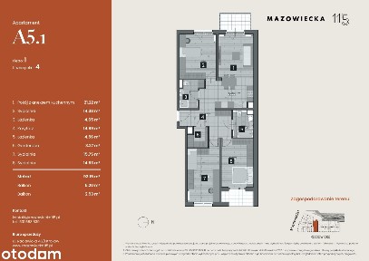 4-pokojowe mieszkanie 93m2 + 2 balkony