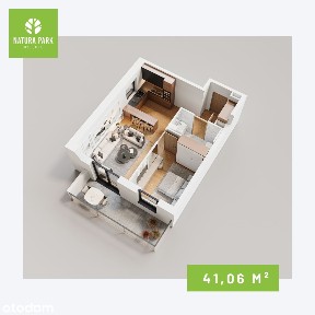 2 pokoje - 41,26m2 |Okno w kuchni |Winda | Natura