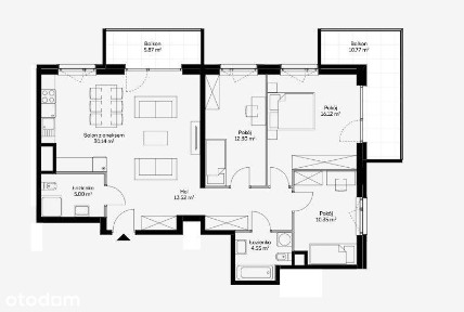 Apartament 4 pokoje > 2 Balkony > umów oglądanie !
