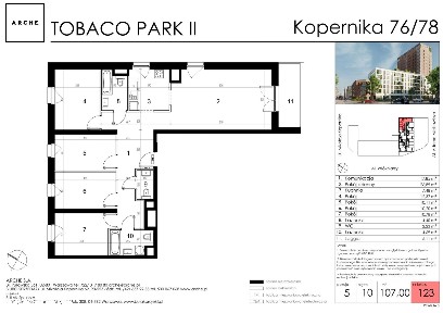 5-pokojowe mieszkanie 107m2 + loggia Bezpośrednio