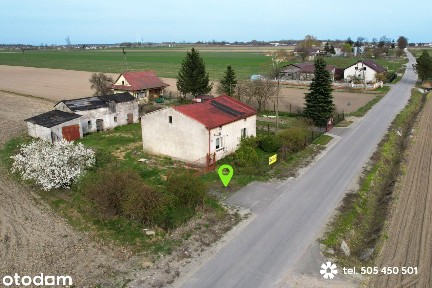 Siedlisko z działką 3100 m2, dom 60 m2, budynek gospodarczy z garażem