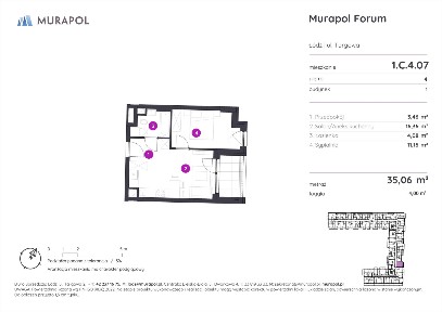 2-pokojowe mieszkanie 35m2 + loggia Bez Prowizji