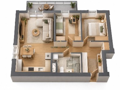 Nowiutkie 3 Pokoje,Balkon,Wysoki Standard,Bez Pcc