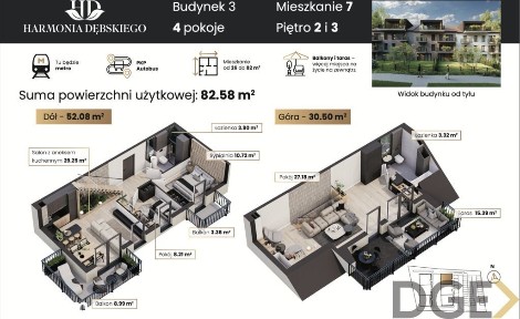 4 pokoje | taras i 2 balkony | 2 miejsca postojowe