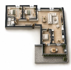 4-pokojowe mieszkanie 106,61 m² | 5. piętro | duży