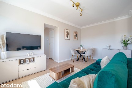3 pok. balkon, umeblowane 43 m2, po remoncie