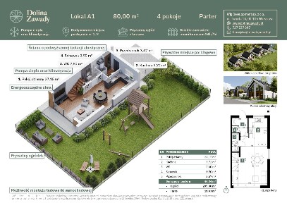 80m2+ogród I Zawady k. Bełchatowa I zakończenie inwestycji 06.2027