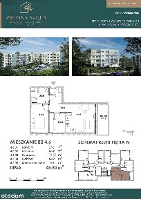 3-pokojowe mieszkanie z balkonem | Zielona Wola, Nowa Ruda-Słupiec