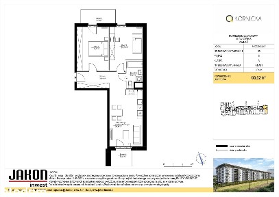 3-pokojowe mieszkanie 65m2 + balkon