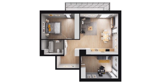 3-pokojowe mieszkanie 67m2 + balkon Bezpośrednio