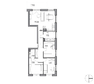 Salon 24 m2 | Łazienka z Oknem| Sypialnia z Łazienką| Trójstronne