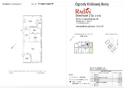 Duży apartament 3 pokojowy przy starówce Gliwic 75m2 Królowej Bony 2-1