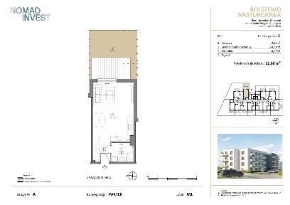 Mieszkanie z ogrodem w Bolszewie - 32,60 m² | 293 400 zł brutto