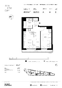 2-pokojowe mieszkanie 42m2 + taras Bezpośrednio
