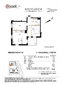 Mieszkanie 3-pokojowe, 63,63 m2 | B1/35