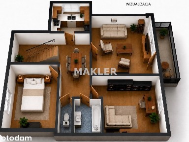 Dwupoziomowe 83 m² | 3 pokoje | Balkon|Piwnica
