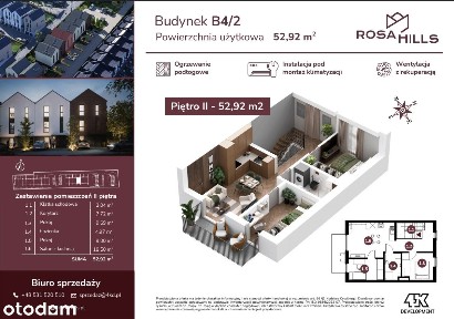 3 pokoje 52 m² + balkon | Rosa Hills