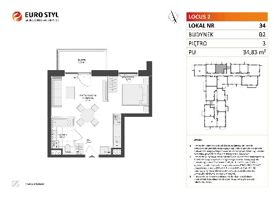 1-pokojowe mieszkanie 34m2 + balkon Bezpośrednio