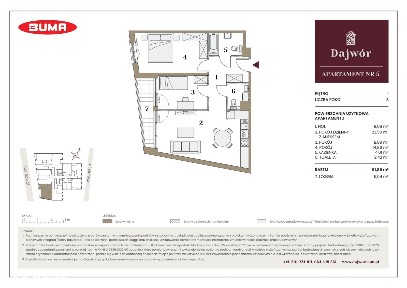 3-pokojowe mieszkanie 61m2 + loggia