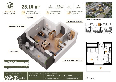 1-pokojowe mieszkanie 25m2 + balkon Bezpośrednio