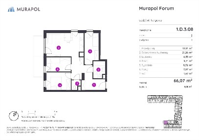 4-pokojowe mieszkanie 66m2 + balkon Bez Prowizji