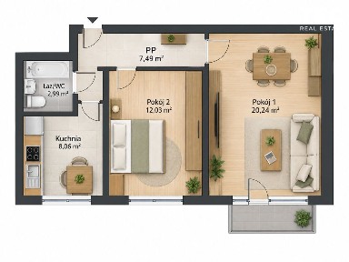 2 POKOJE | 50 m² | BALKON | CEGŁA | BLISKO STAREGO MIASTA