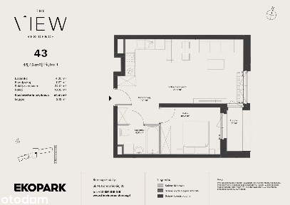 2-pokojowe mieszkanie 45m2 + loggia Bez Prowizji