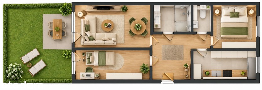 59 m2 - 3 pokoje | OGRÓDEK 25 m2 | ul. Piłsudskiego, Jaworzno
