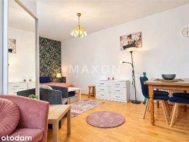Przestronna kawalerka 42 m² z balkonem | metro