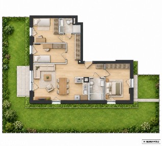 ⭐4 pokoje + ok. 194 m² ogródka mieszkanie jak dom