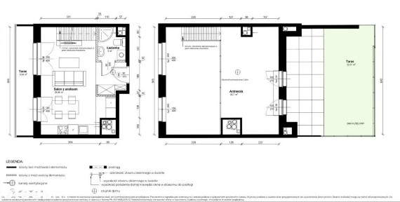 Apartament 2-poziomowy z tarasem na dachu!