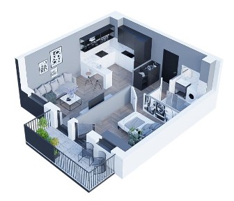 Mieszkanie z balkonem| Osiedle Tulipanova | Kobylin | 53,01 m² | winda