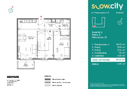 3-pokojowe mieszkanie 59m2 Bez Pośredników